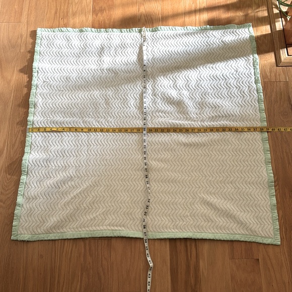 Small White Square Chevron Baby Blanket - Picture 5 of 6